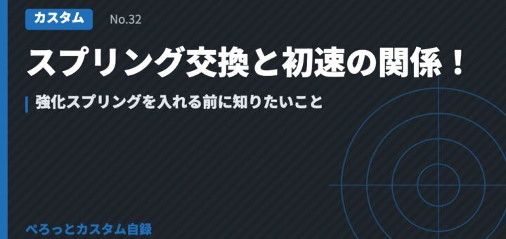 スプリング交換と初速の関係！強化スプリングを入れる前に知りたいこと